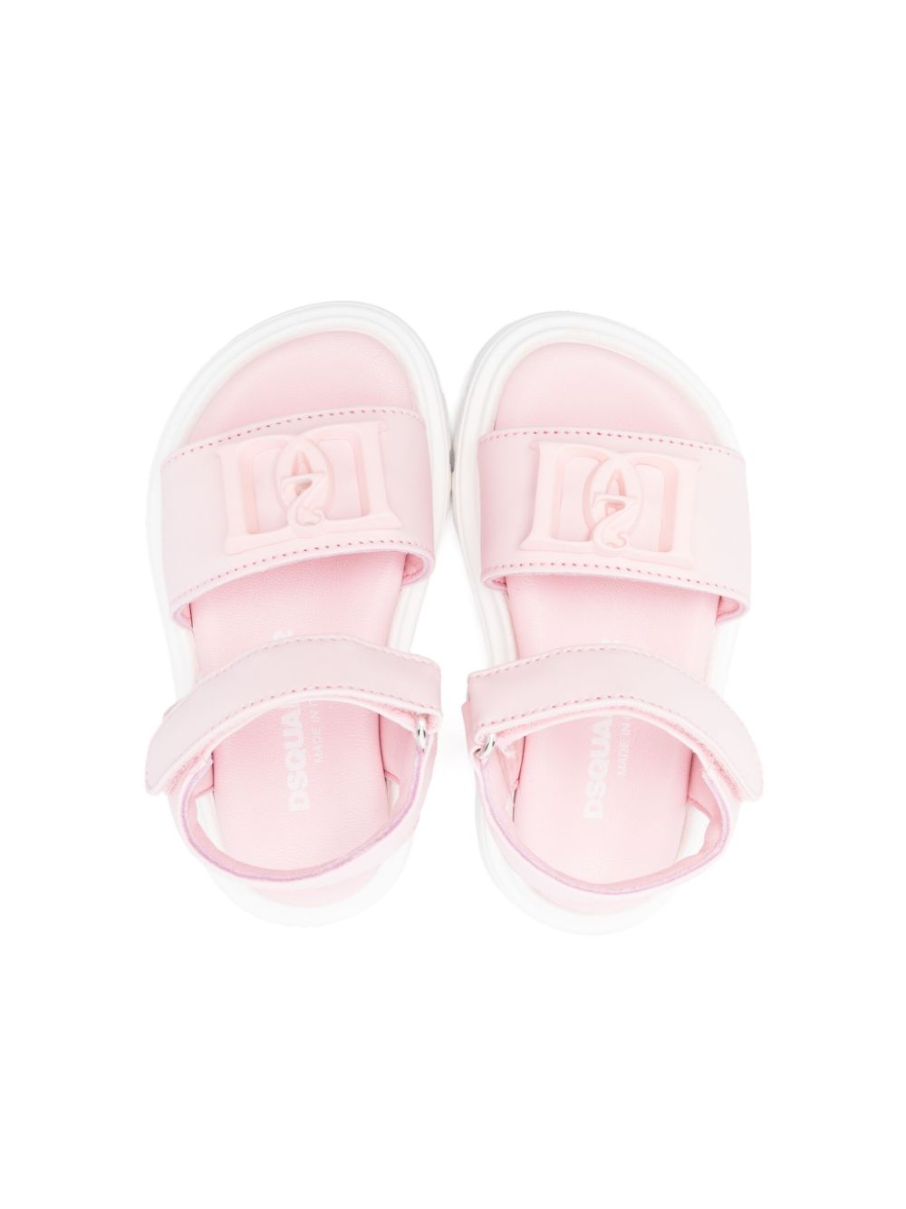 DSQUARED2 KIDS Sandalen met logoplakkaat Roze