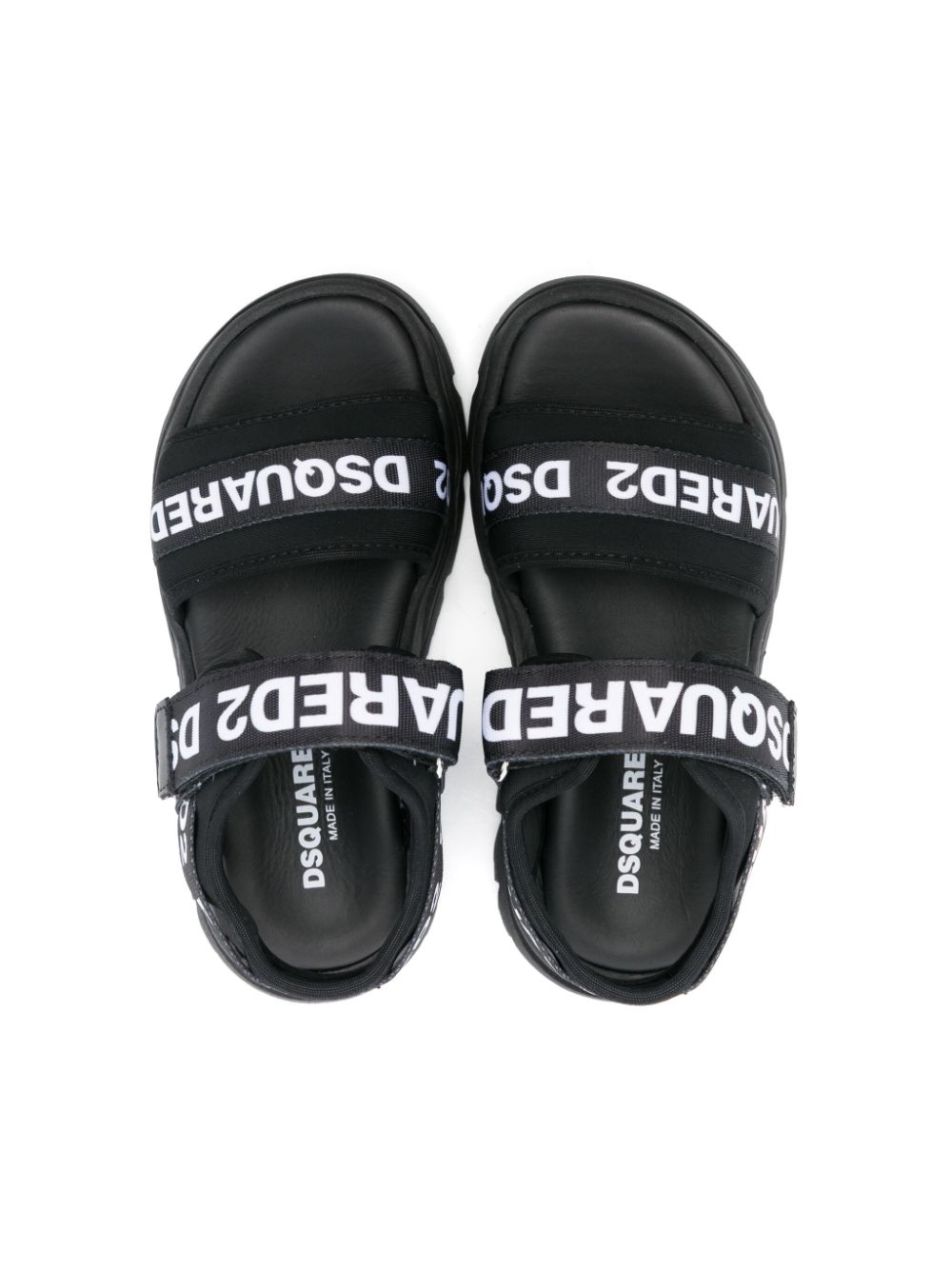 DSQUARED2 KIDS Sandalen met logoprint Zwart