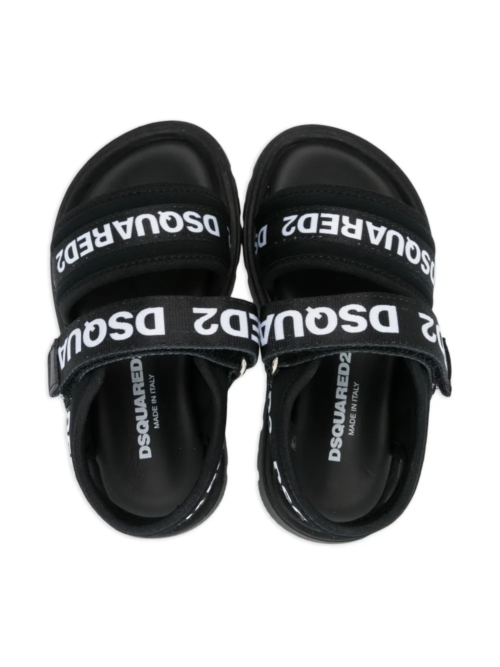 DSQUARED2 KIDS Sandalen met logoprint Zwart