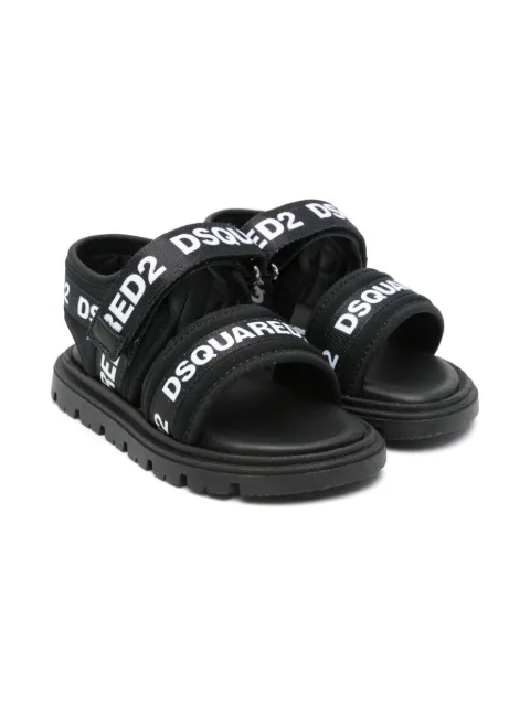 DSQUARED2 KIDS sandalias con logo estampado