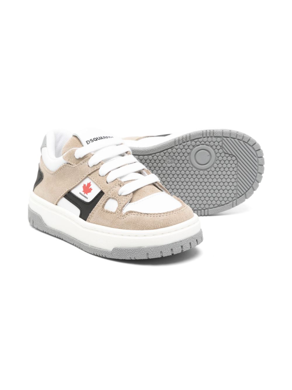 DSQUARED2 KIDS Sneakers met logoprint - Beige