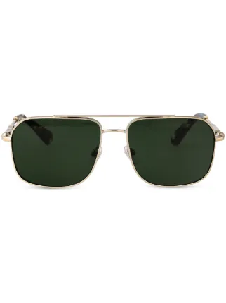 Burberry ゴールドフレーム サングラス Burberry Eyewear ナビゲーターフレーム サングラス | ゴールド