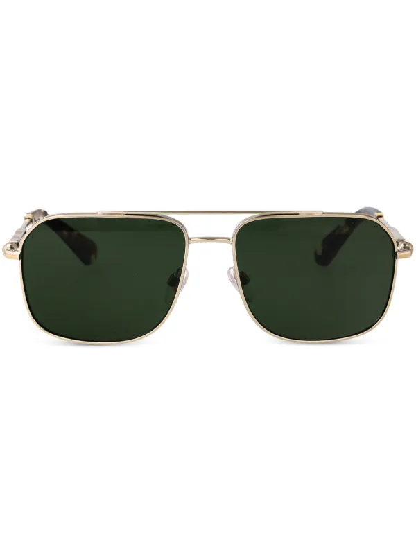 BURBERRY ゴールドフレーム サングラス Burberry Eyewear ナビゲーターフレーム サングラス | ゴールドトーン