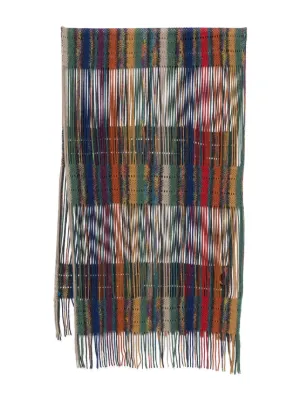 Givenchy Pre-Owned 1980s Geometric Pattern Wool Scarf | Red | FARFETCH