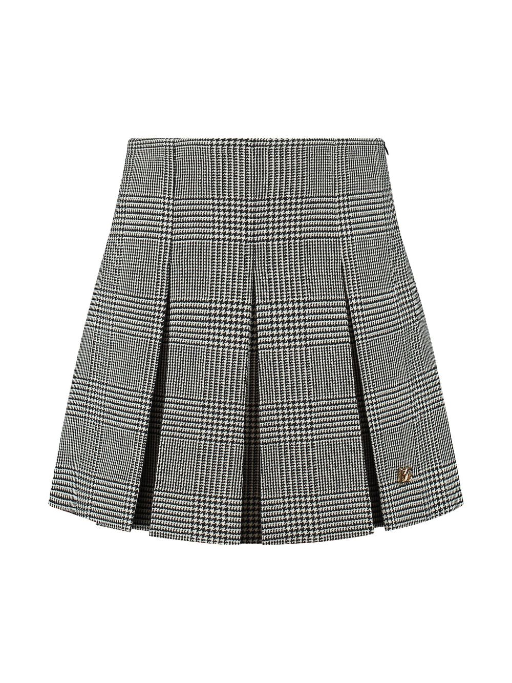 Dolce & Gabbana Kids houndstooth mini skirt - Black