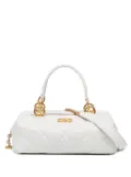 CHANEL Pre-Owned 2022-2023 Métiers d'Art CC Quilted Lambskin Box with Top Handle satchel - White