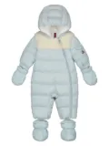 Moncler Enfant Indro teddy-trimmed hooded snowsuit - Blue