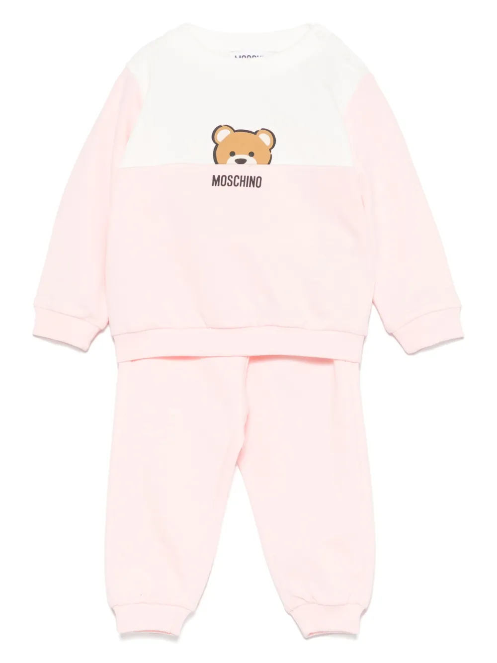 Moschino Kids Trainingspak met logo Roze
