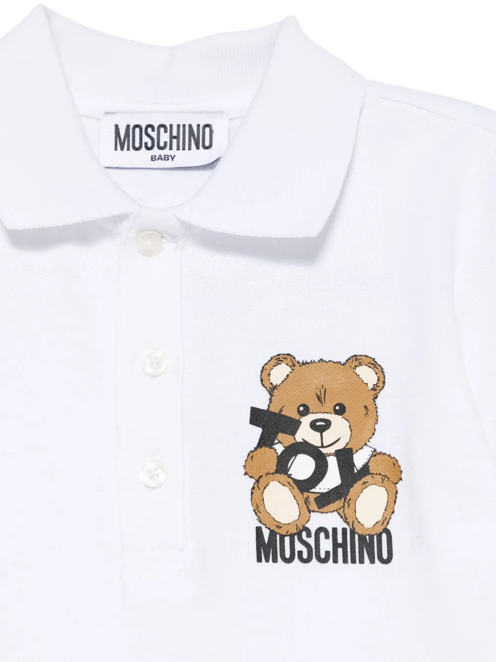 Moschino Kids Teddy Bear poloshirt Wit