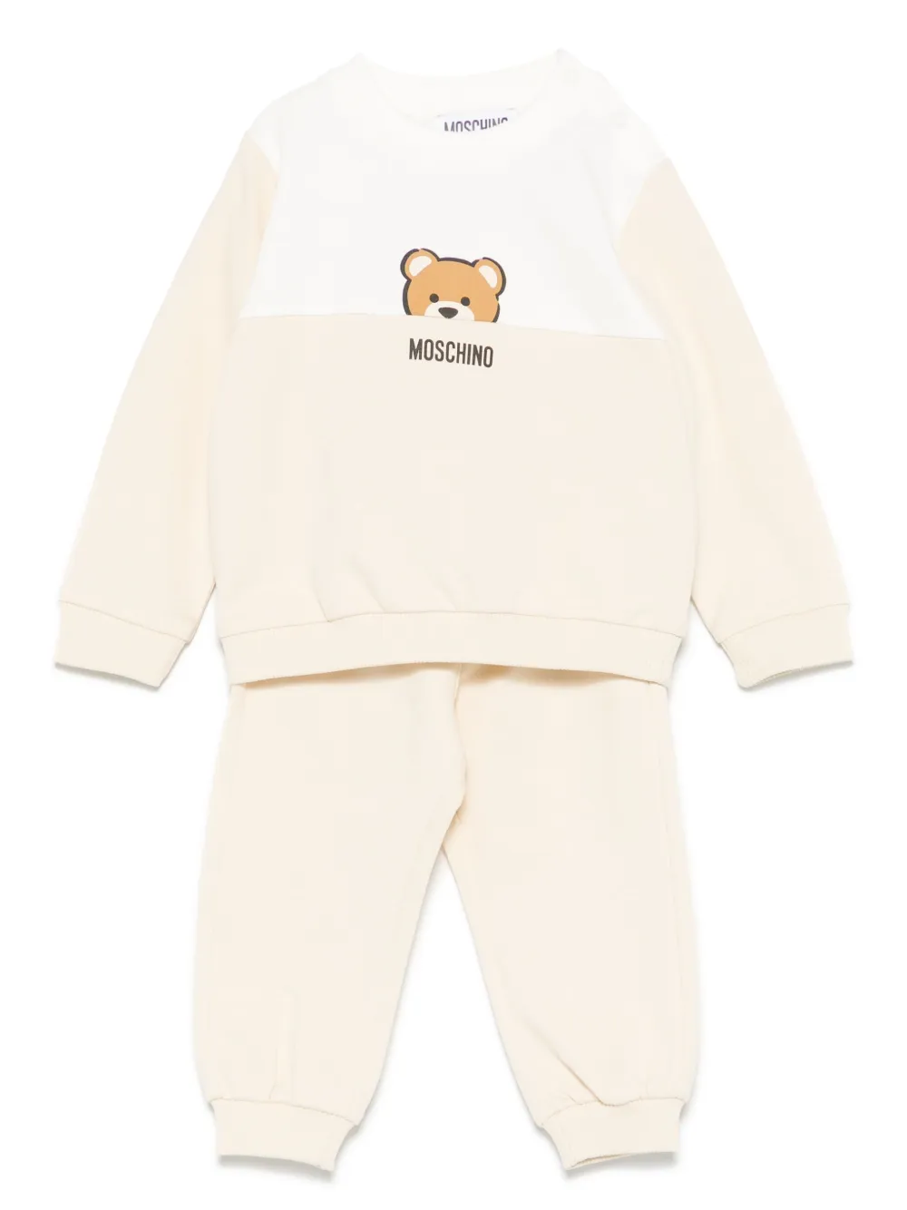 Moschino Kids Trainingspak met logo Beige