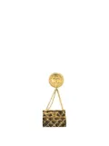 CHANEL Pre-Owned 1980-1990 Gold Plated CC Quilted Flap Bag costume brooch