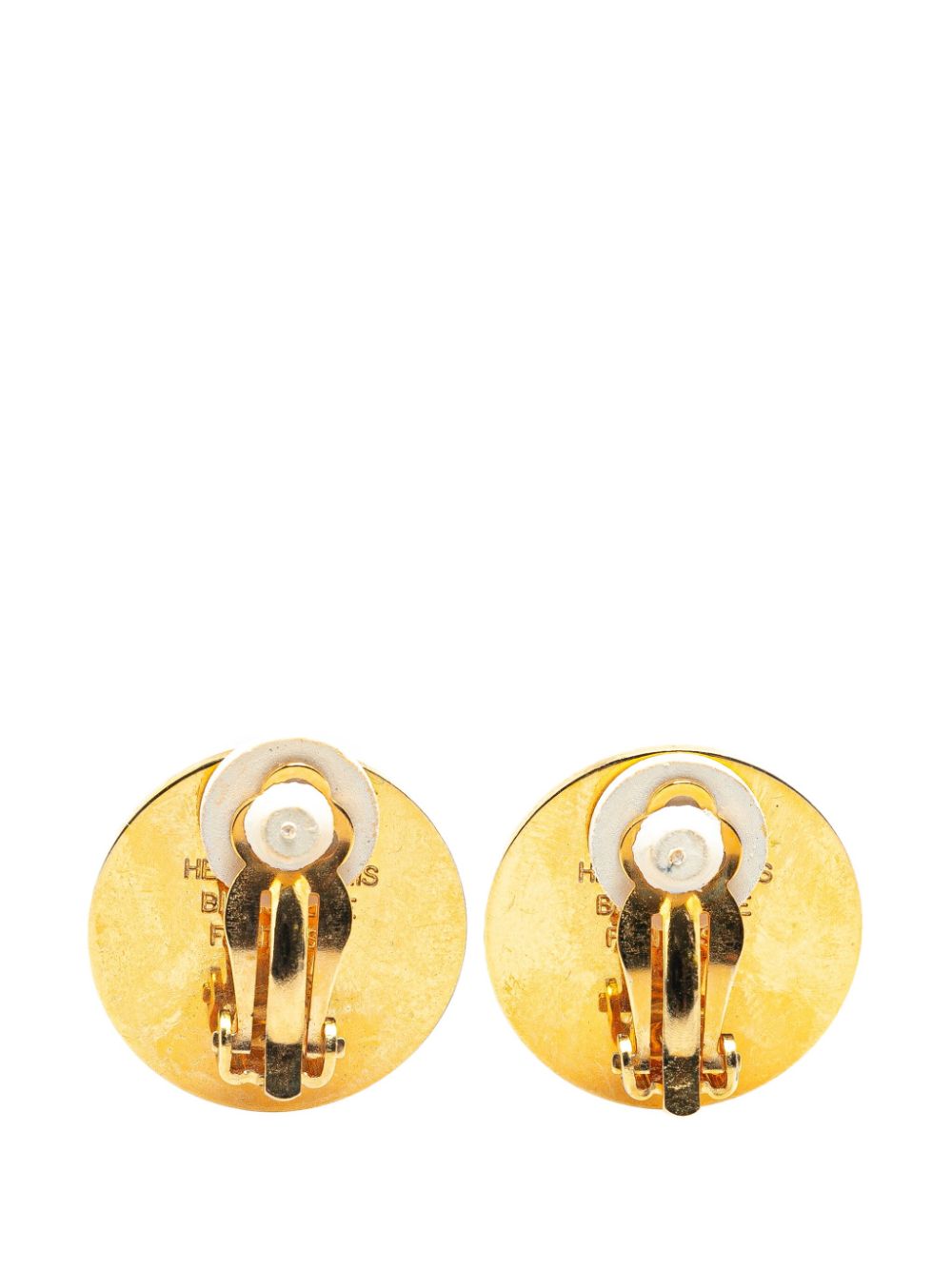 Hermès Pre-Owned 20th Century Gold Plated Bijouterie Fantaisie Clou De Selle Clip On costume earrings - Goud