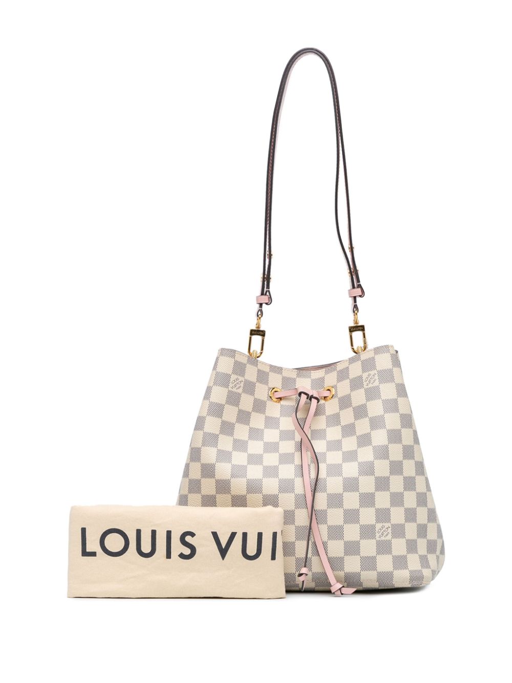 Louis Vuitton Pre-Owned 2019 Damier Azur Neonoe MM bucket bag - Roze