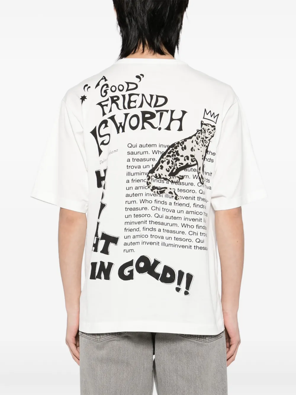 Dolce & Gabbana T-shirt met grafische print Wit