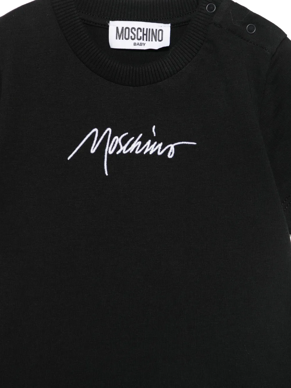 Moschino Kids T-shirt met logo Zwart
