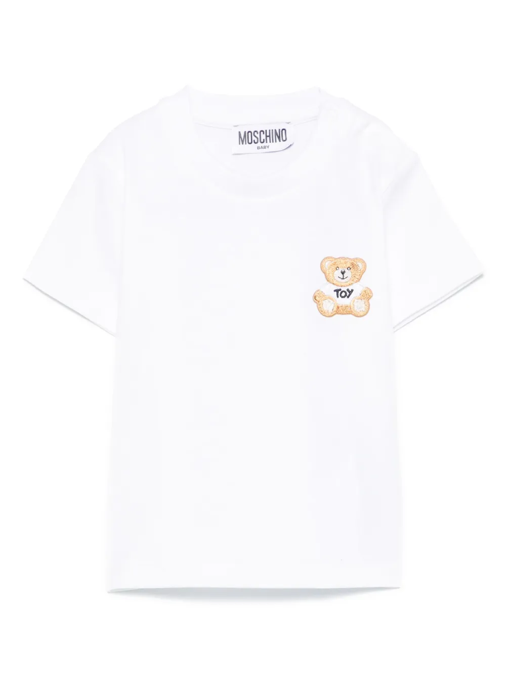 Moschino Kids T-shirt met teddybeerprint Wit