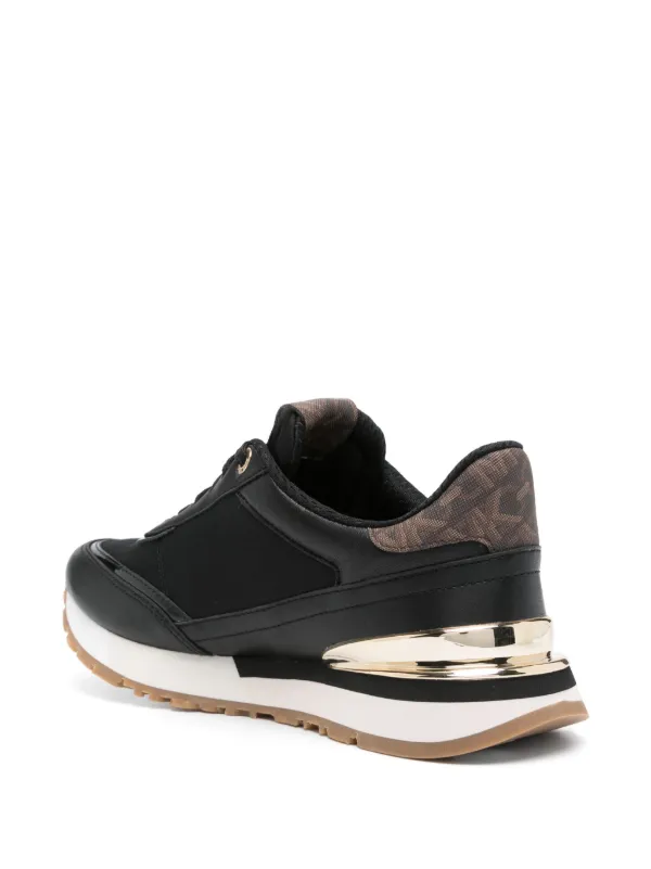michael kors black and gold trainers