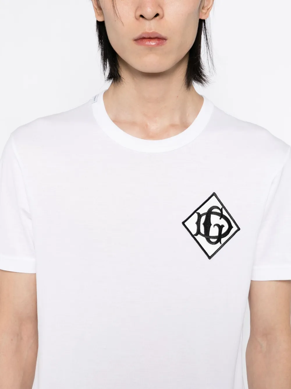 Dolce & Gabbana T-shirt met logopatch Wit