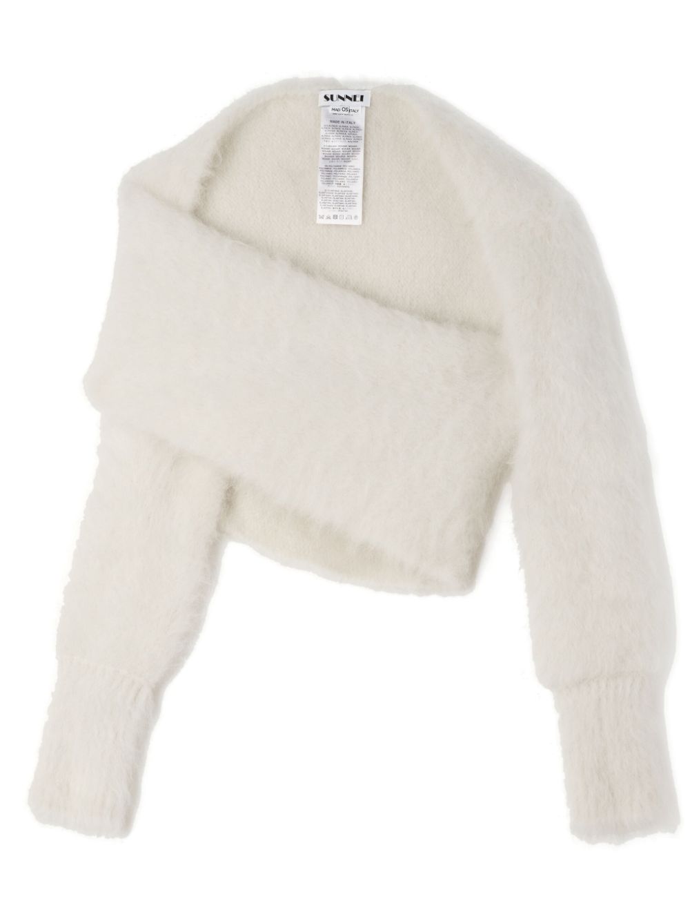 Sunnei brushed-finish wrapped sweater - Neutrals