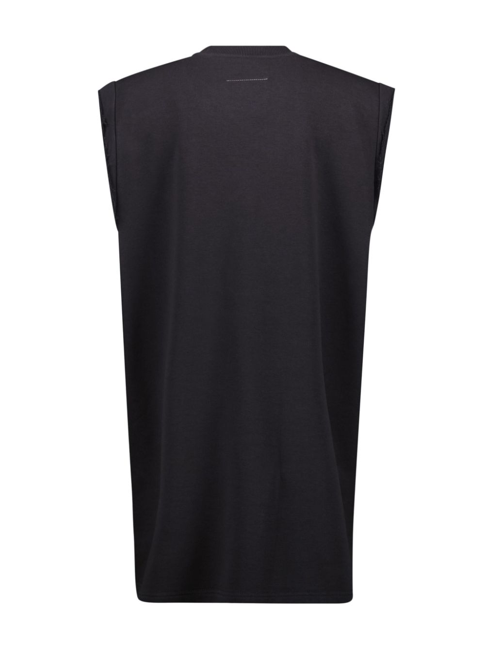 MM6 Maison Margiela fringed dress - Zwart