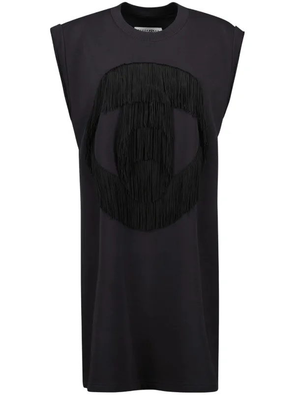 MM6 Maison Margiela Fringed Dress in Black