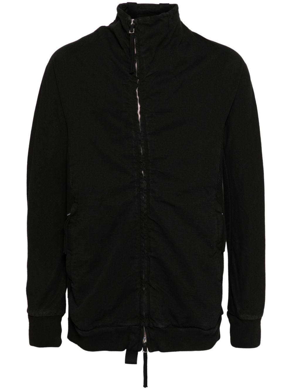 off-centre zip-fastening hoodie