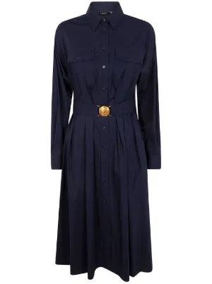 twinset belted denim long dress TWINSET Milano