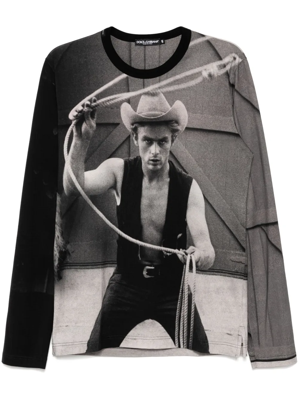 Dolce & Gabbana T-shirt met grafische print Zwart