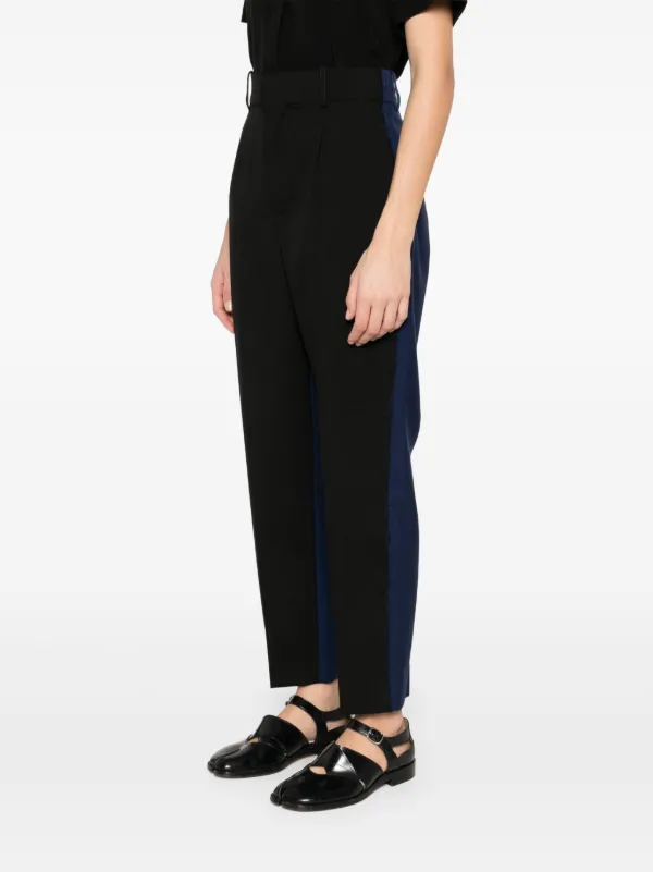 パンツ MARNI PANTS (PAMA0540S0TCX28) Black wide leg cotton Bermuda shorts with Marni Symbol | Marni
