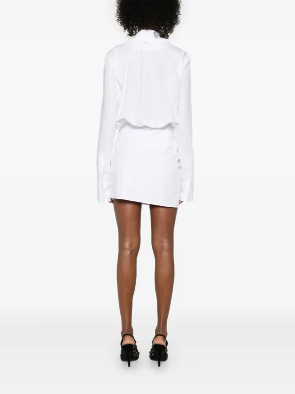 The Attico Cotton Shirt Dress | White | FARFETCH