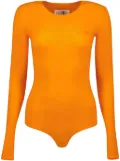 MM6 Maison Margiela numbers-motif bodysuit - Orange