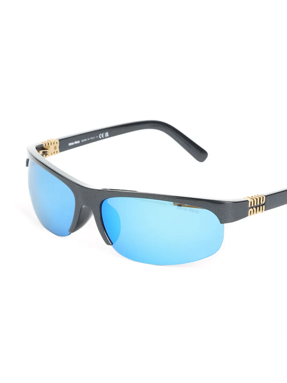 Miu Eyewear Runway zonnebril met getinte glazen Zwart