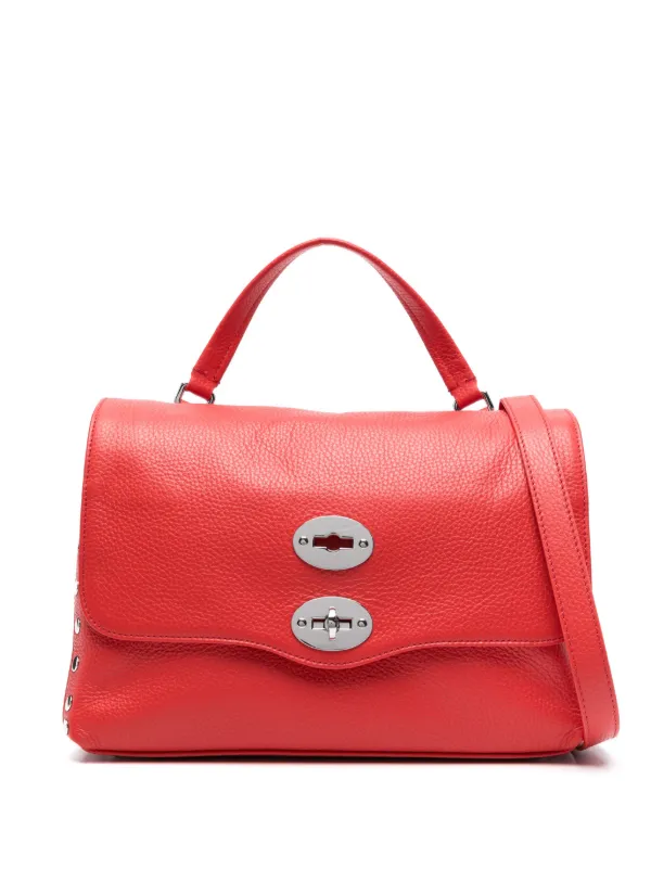 ハンドバッグ ZANELLATO Woman Handbag Red 0689800040000SMALL Z0985 Zanellato Postina M Linea Pura rosa d'epoca leather bag