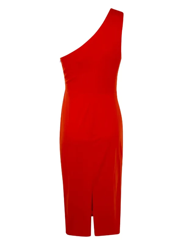 ralph lauren red one shoulder dress Lauren Ralph Lauren one shoulder red dress size 6