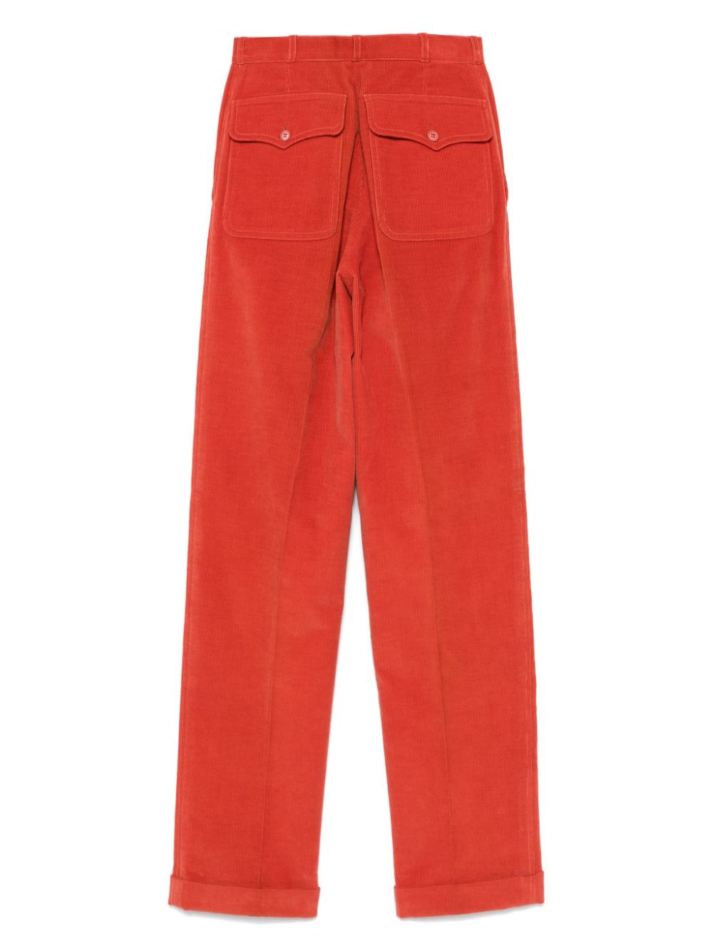 Saint Laurent Pre-Owned 1970s ribfluwelen broek - Rood