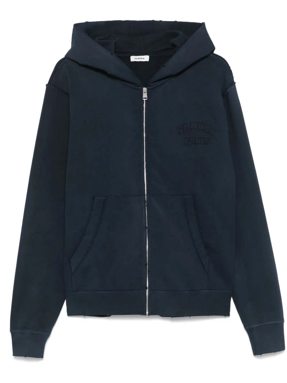 SANDRO logo-patch hoodie | Blue | Image 1