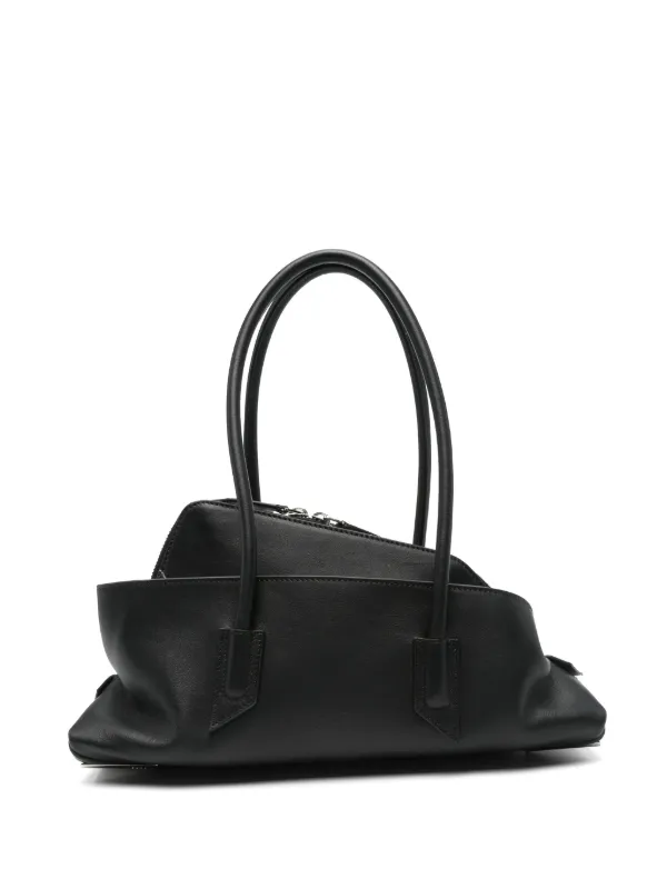 トートバッグ THE ATTICO Black Leather Small La Passeggiata Shoulder Bag 27094925_58366252_600.jpg