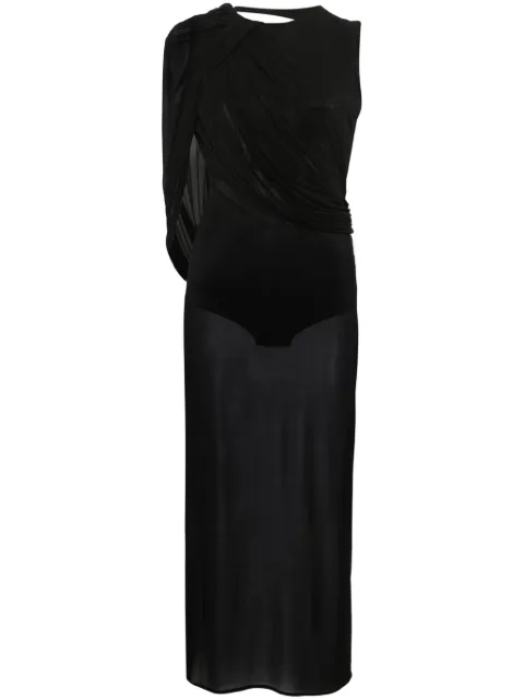 Magda Butrym vestido midi con diseño asimétrico y drapeado