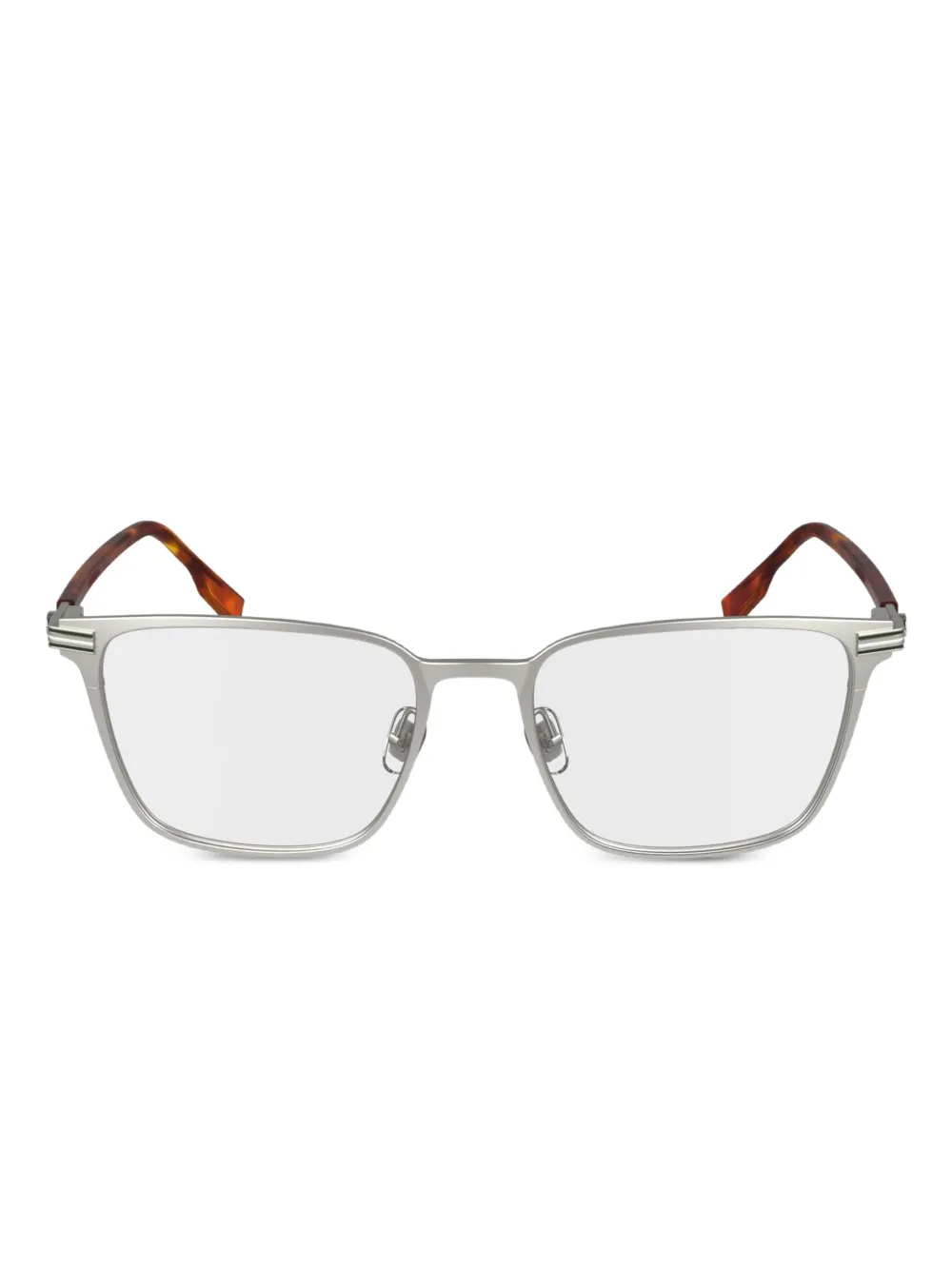 Lacoste lentes L2301 de metal con armazón rectangular | plateado | Image 1