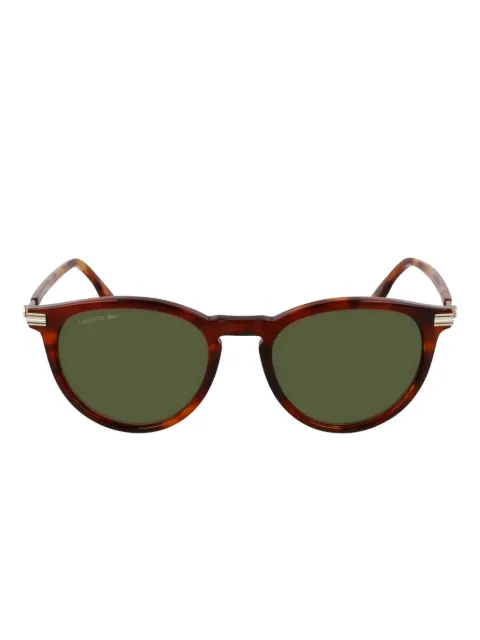 Lacoste lentes de sol con armazón redonda estilo carey