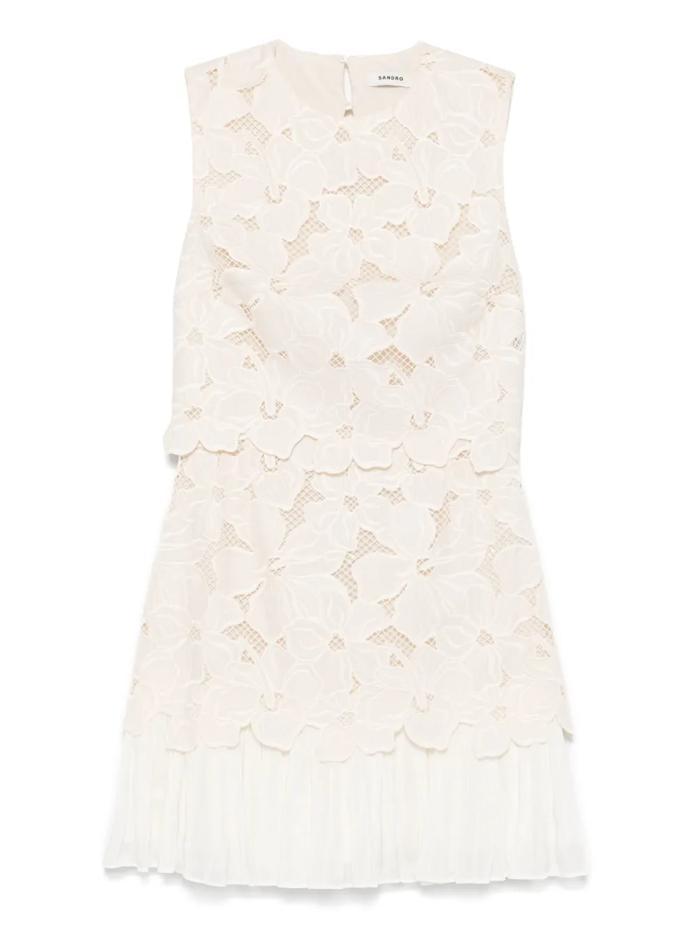 SANDRO Johanna mini-jurk Beige