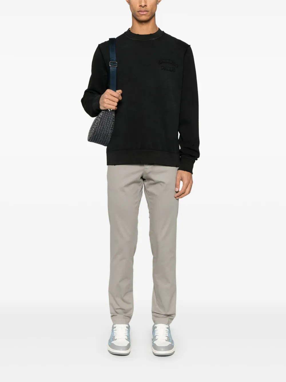 SANDRO Gerafelde sweater - Zwart