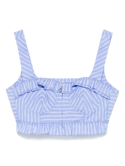 SANDRO top corto con rayas estampadas