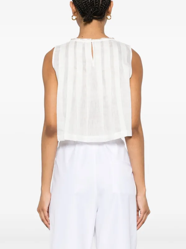 【SANDRO】 Double-breasted suit jacket white / beige For Women | Sandro