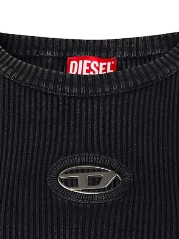 Diesel リブニット トップ | ブラック | FARFETCH JP