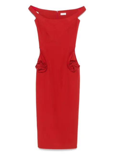 Magda Butrym vestido midi con detalle de rosa