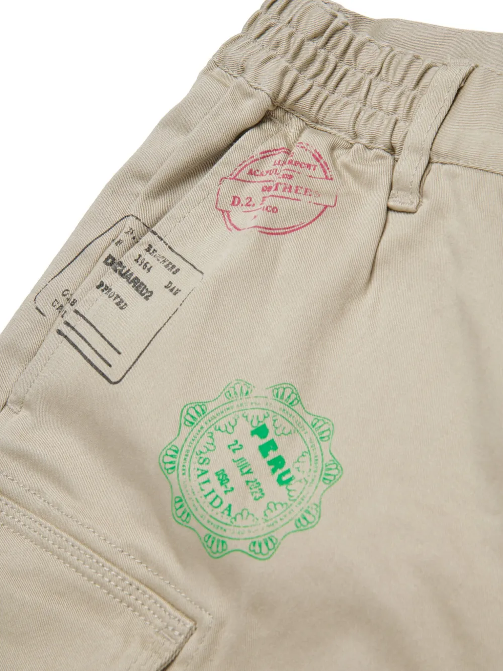 DSQUARED2 KIDS Shorts met logo Beige