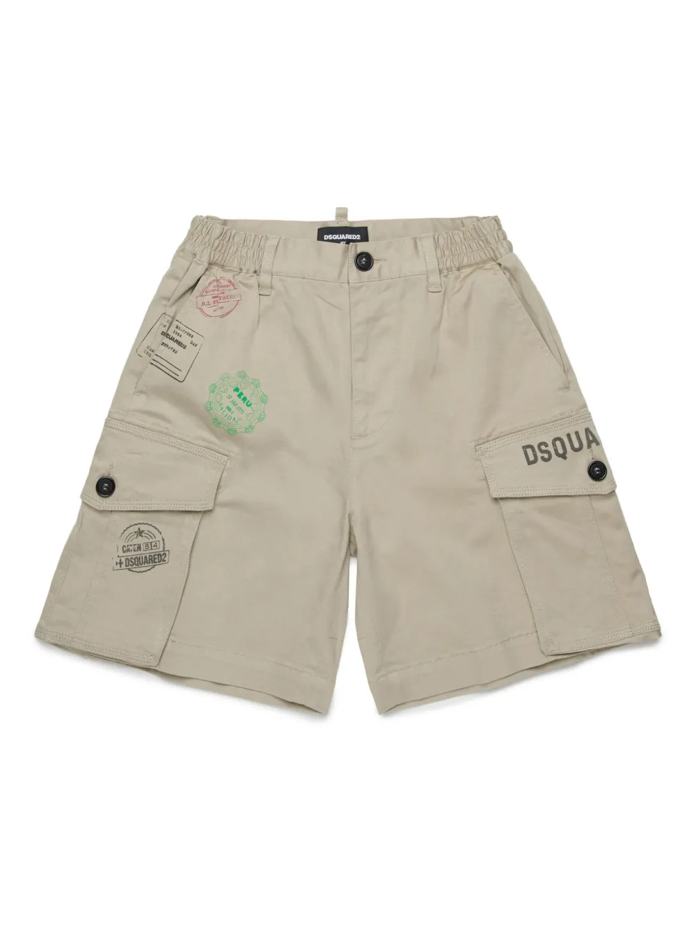DSQUARED2 KIDS Shorts met logo Beige