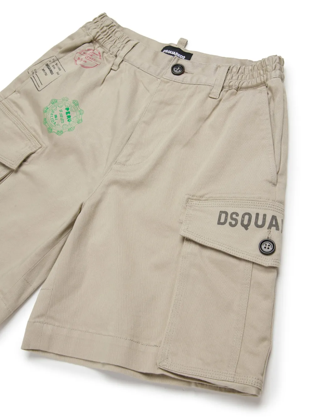 DSQUARED2 KIDS Shorts met logo Beige