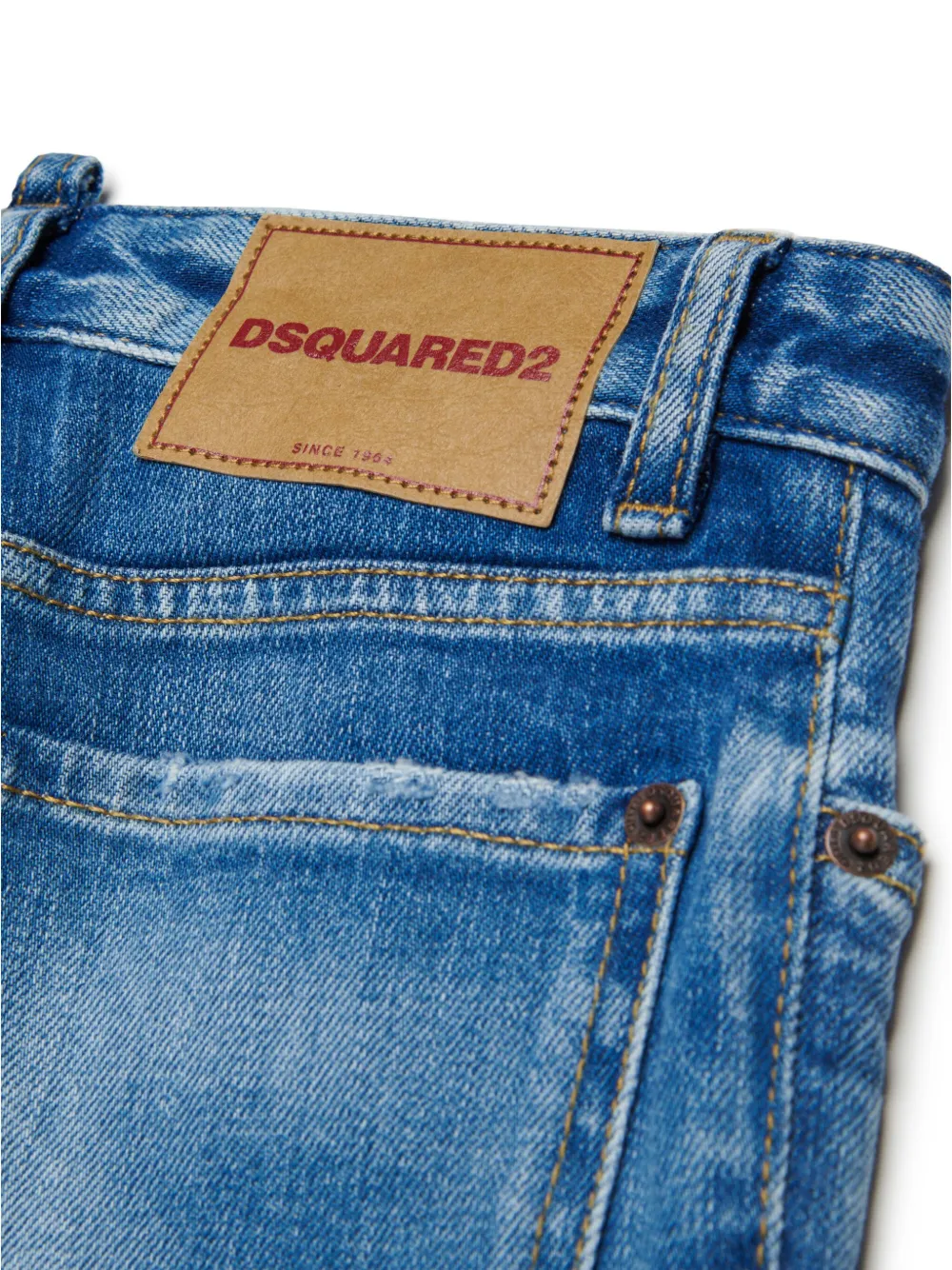 DSQUARED2 KIDS Stanislav straight jeans Blauw